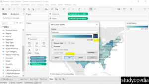 3. Change the color of a Map in Tableau