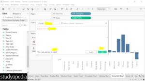 3. Set a new field for Calculation of a field in Tableau