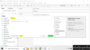 3. String function STARTSWITH() in Tableau