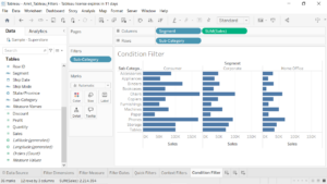 4. Conditional Filter implemented in Tableau