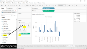 4. Set a Size for the Profit field in Tableau