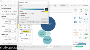 4. Set a new color for Bubble Chart in Tableau