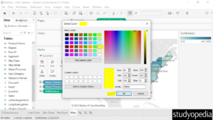 4. Set a new color for a Map in Tableau