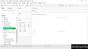 4. The new calculated field created in Tableau for dates