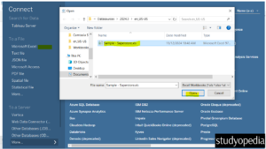 5. Connect to sample superstore in Tableau