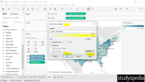 5. New Map color set in Tableau