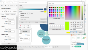 5. Select a new color for Bubble Chart in Tableau