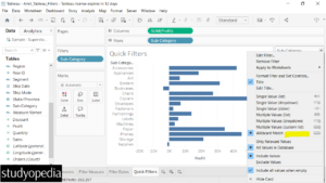 5. Select wildcard match for filtering in Tableau