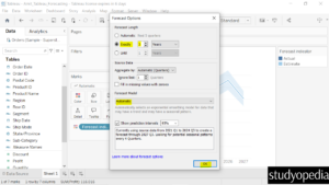 6. Finding the Forecast for the next 3 years in Tableau