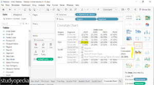 6. Keep the mouse cursor to display the details in Tableau