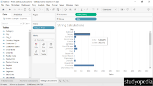 7. Calculated field applied on a chart in Tableau