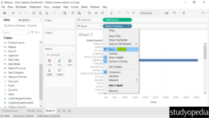 7. Sort the bar chart in Tableau