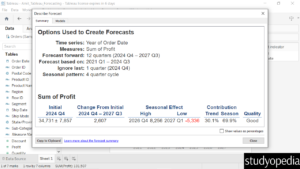 8. Forecast Details in Tableau