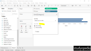 8. Set the Sort Order in Tableau