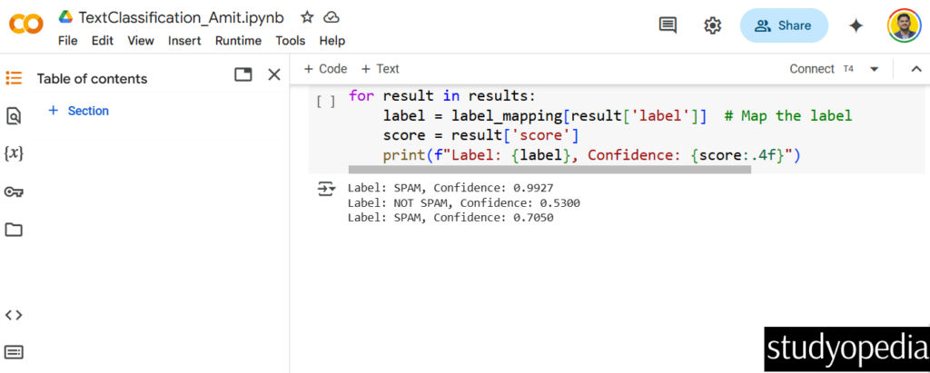 Text Classification with Hugging Face output