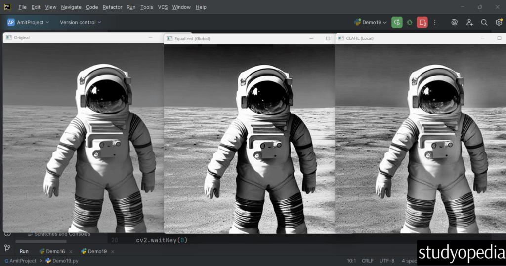 Histogram Equalization with OpenCV