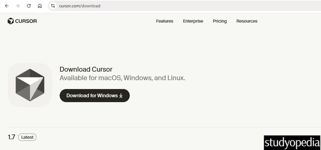 Download and Install Cursor to code with AI