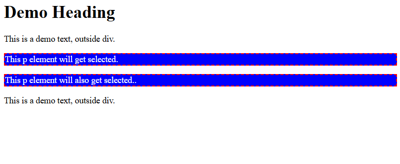 Descendant Combinator (space) in CSS