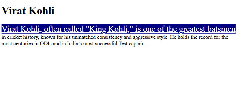 CSS firstline pseudo element