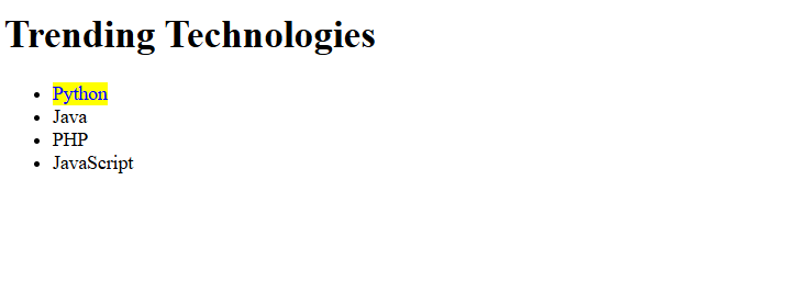 CSS selection pseudo element