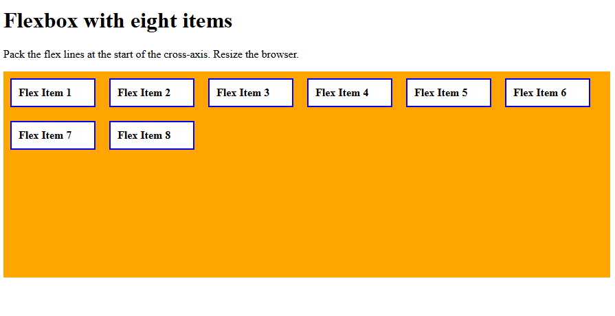 align content flex start