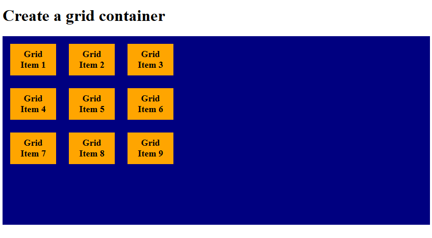 align content start in CSS Grid