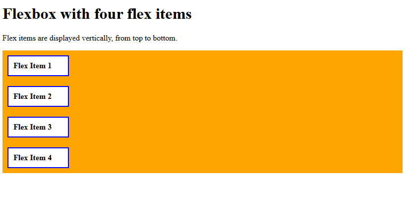 Flex direction column
