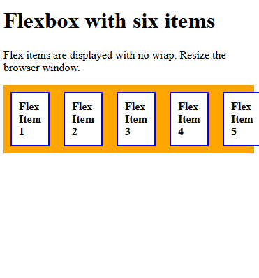Flex nowrap css