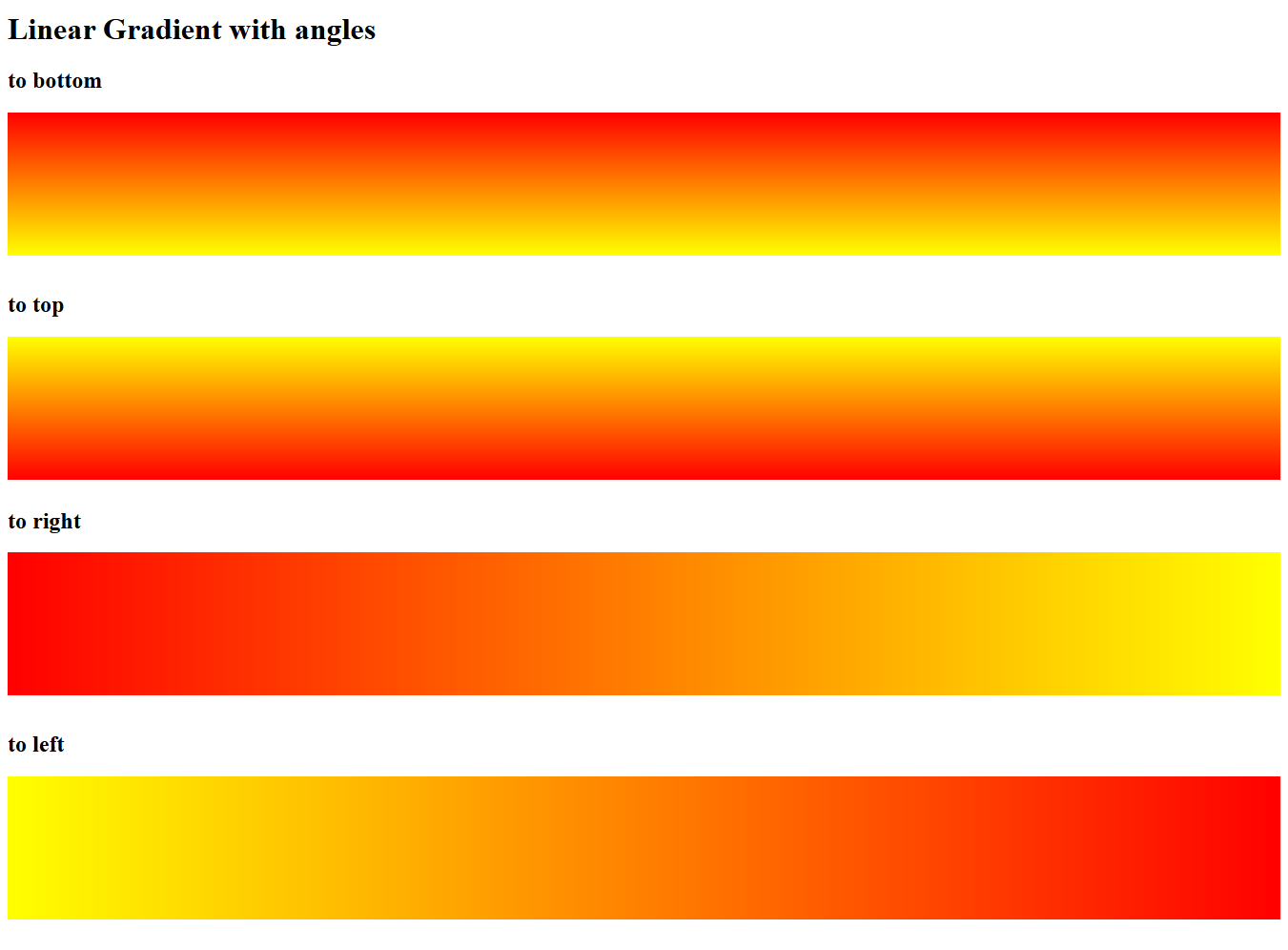 Set the angle of the linear gradient