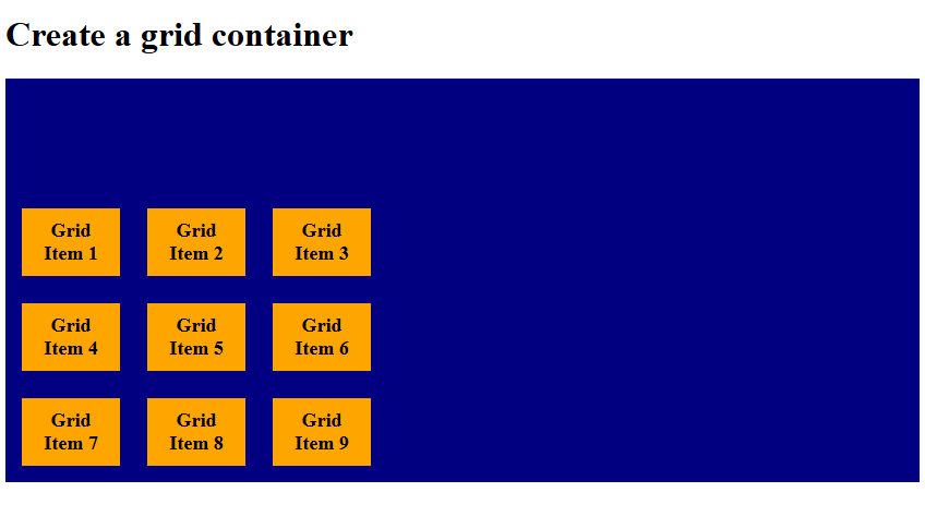 align content end in CSS Grid