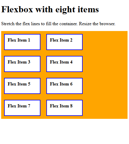 align content stretch in css