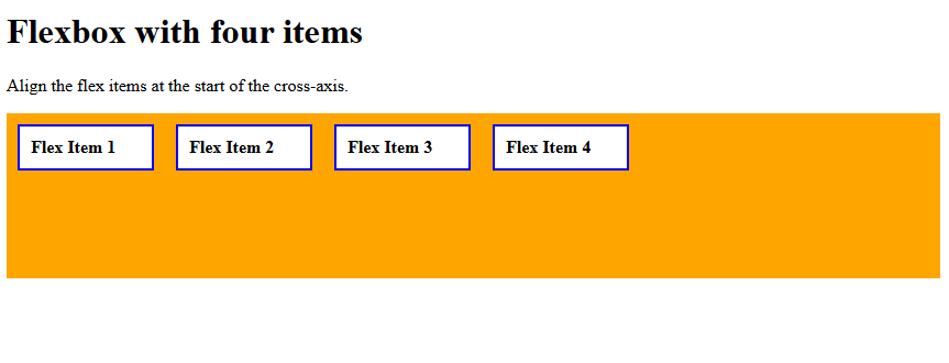align items flex start css