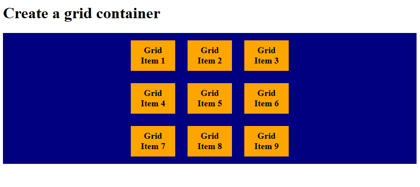 justify content center in CSS Grid