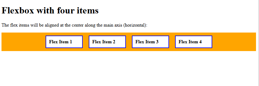 justify content flex center css