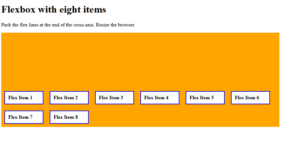 align content flex end