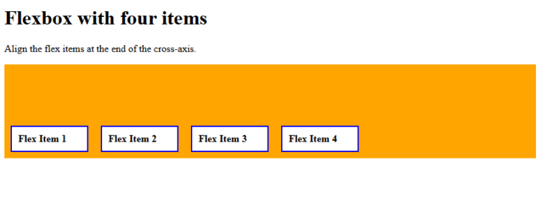 CSS Flexbox align-items Property - Studyopedia