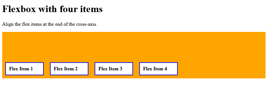align items flex end css