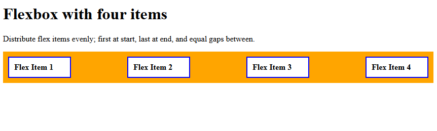 justify content space between css