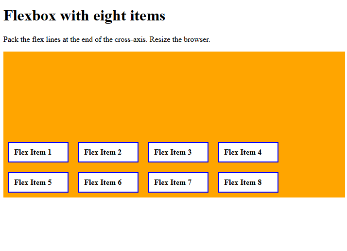 align content flex end css