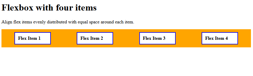 justify content space around css