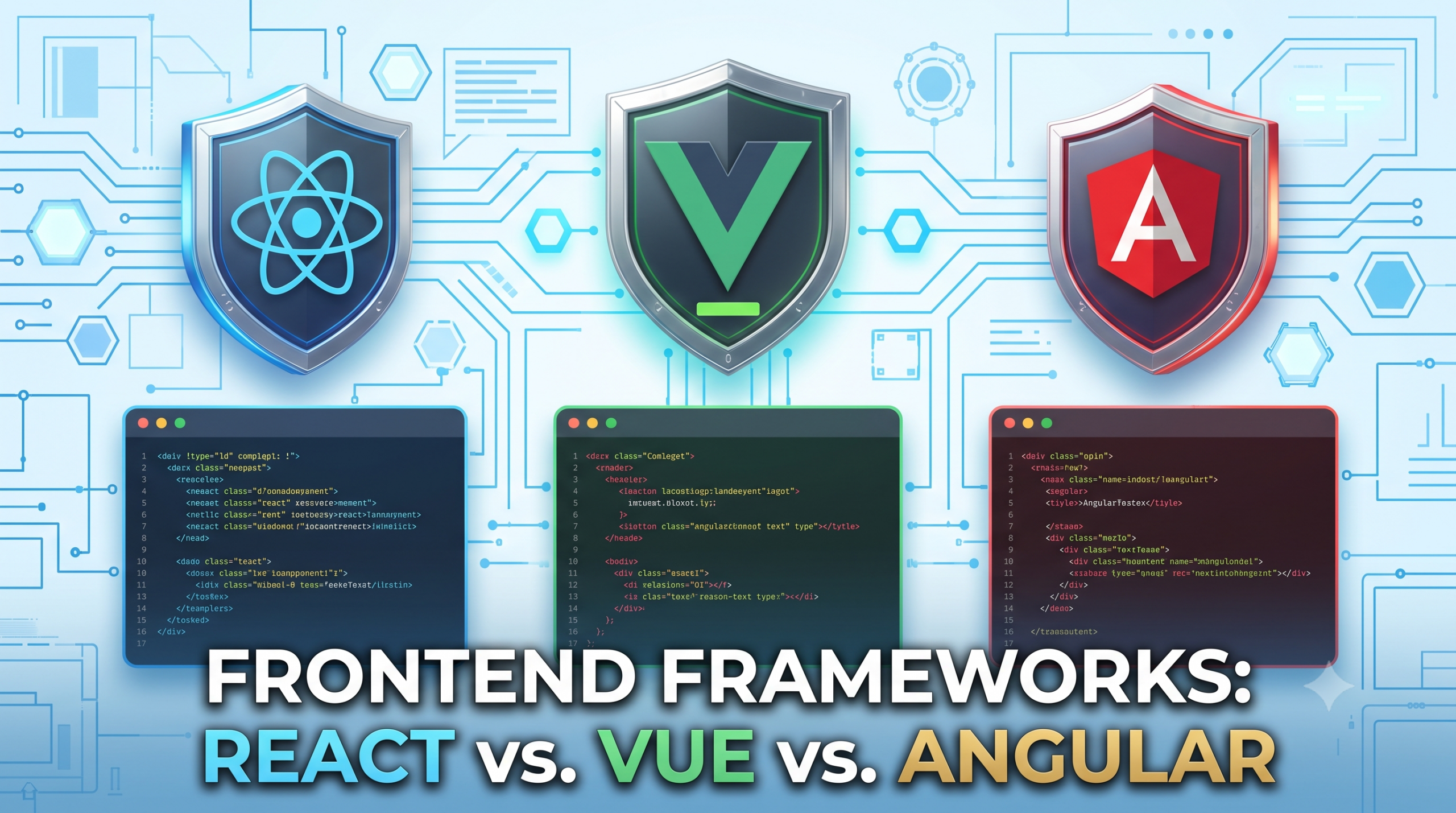 Differences React vs. Vue vs. Angular