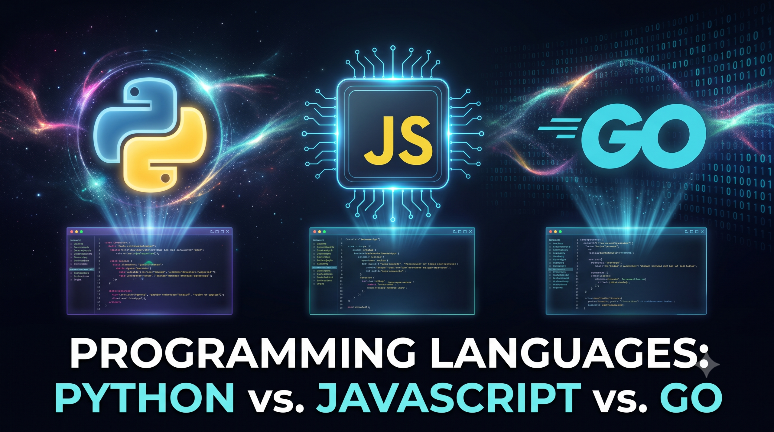 Differences Python vs. JavaScript vs. Go