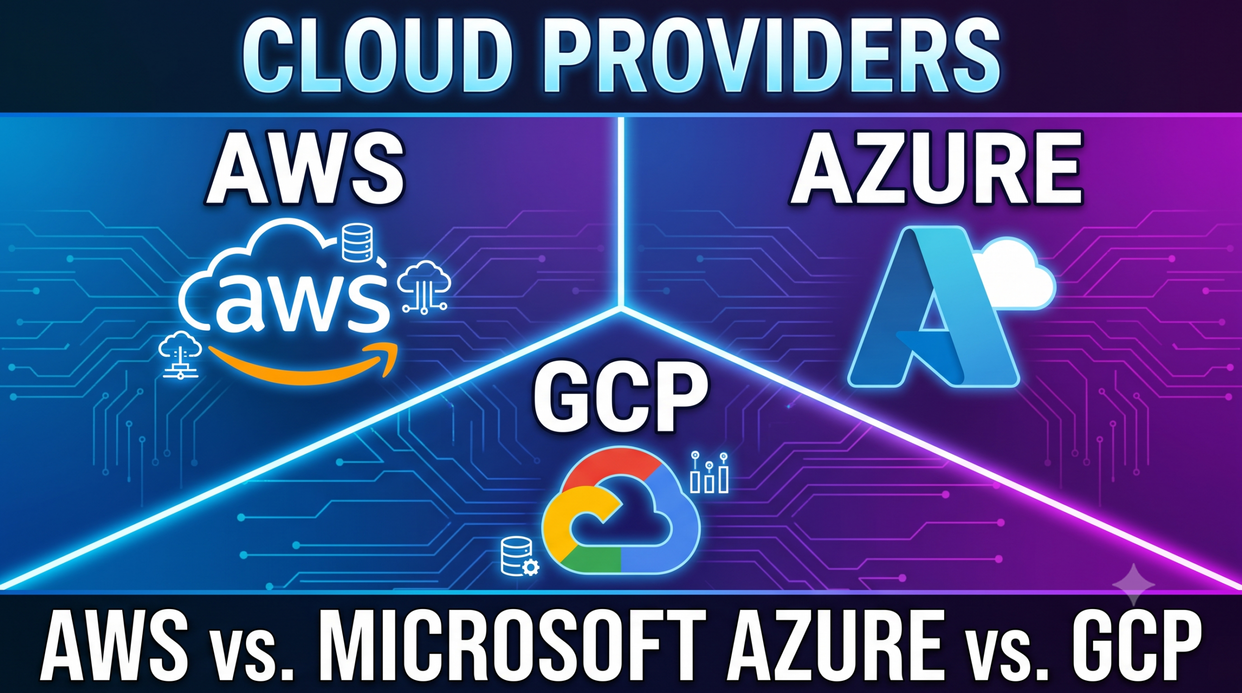 Differences AWS vs. Microsoft Azure vs. Google Cloud Platform