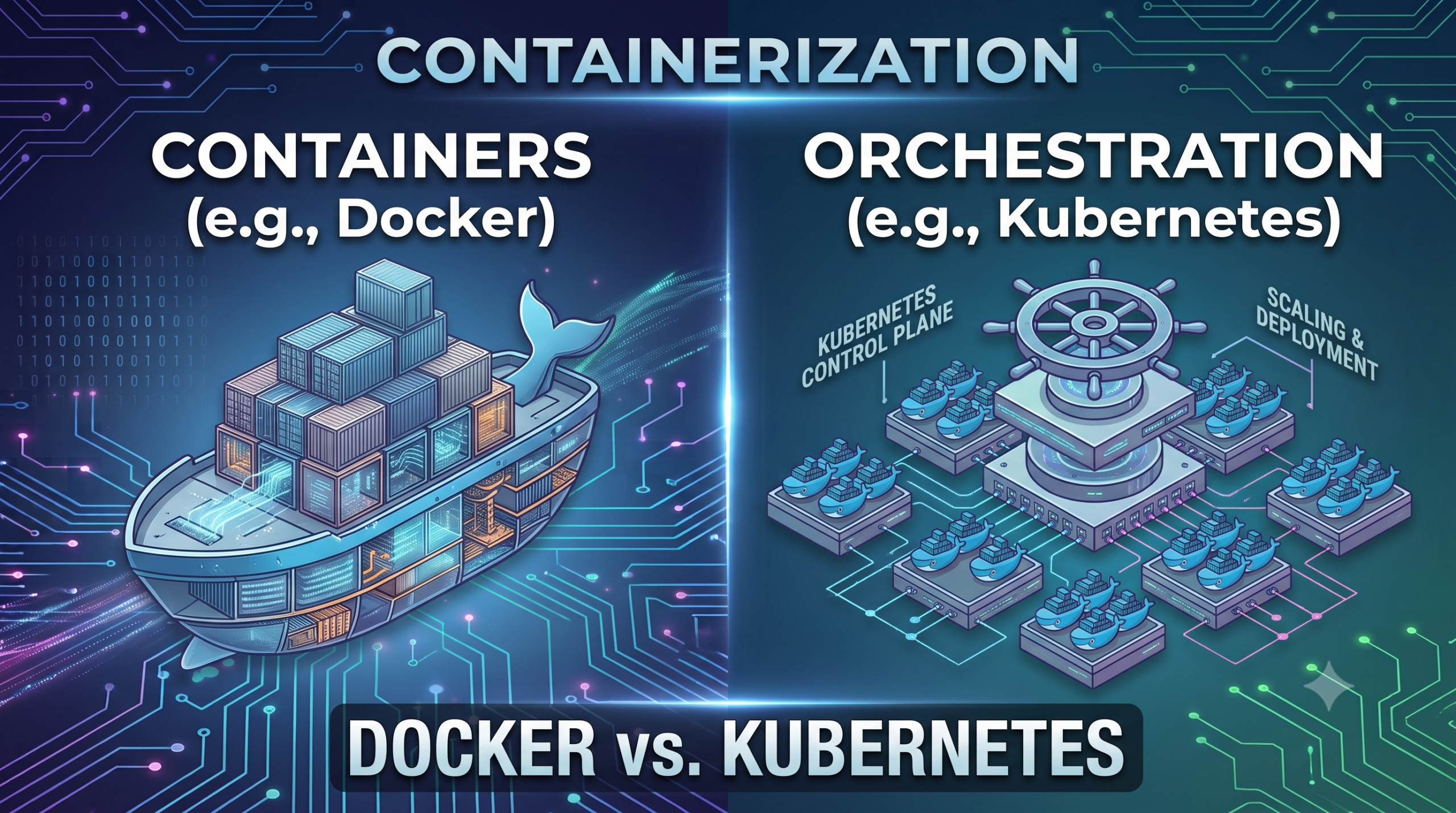 Differences Docker vs. Kubernetes